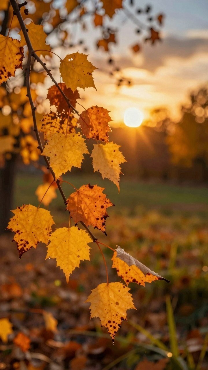 Selecting Sunset Birch Leaf Wallpapers for Your Screen