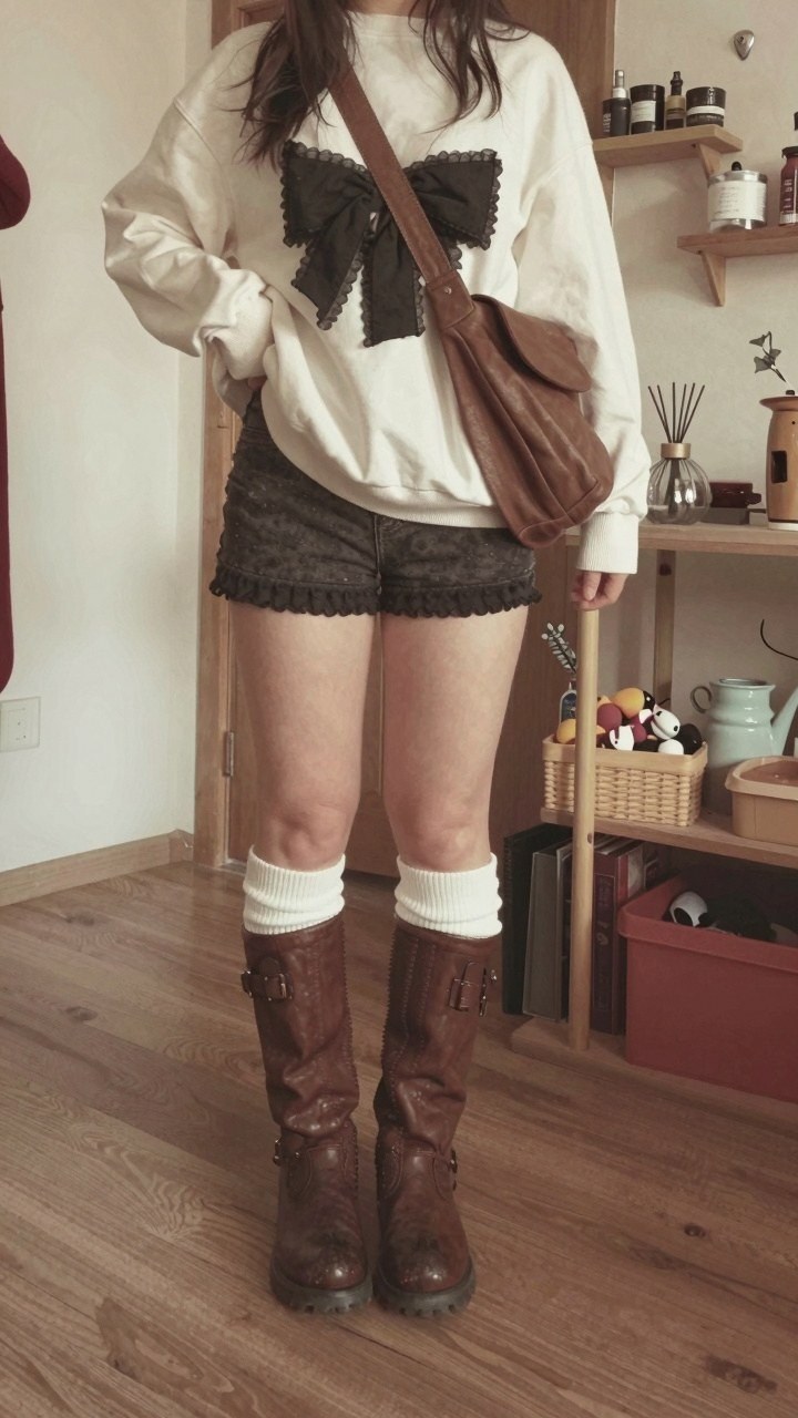 Styling Denim Skirts with Tall Winter Boots