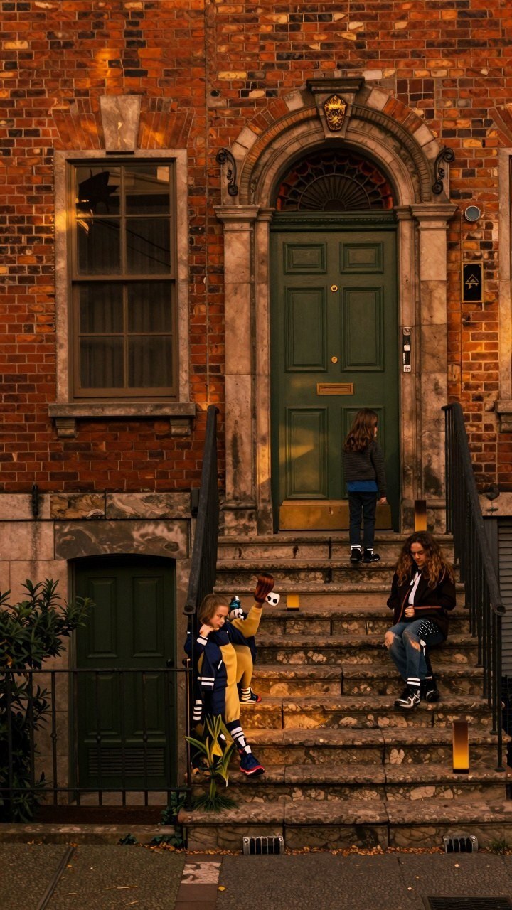 Selecting Cozily Lit Neighborhood Street Halloween Wallpapers