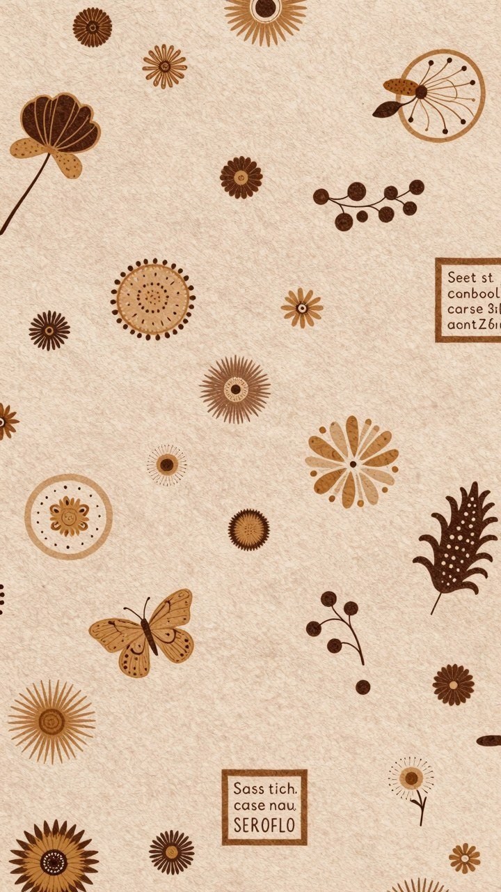 Choosing Neutral Pressed Floral Flatlay Wallpapers for Fall