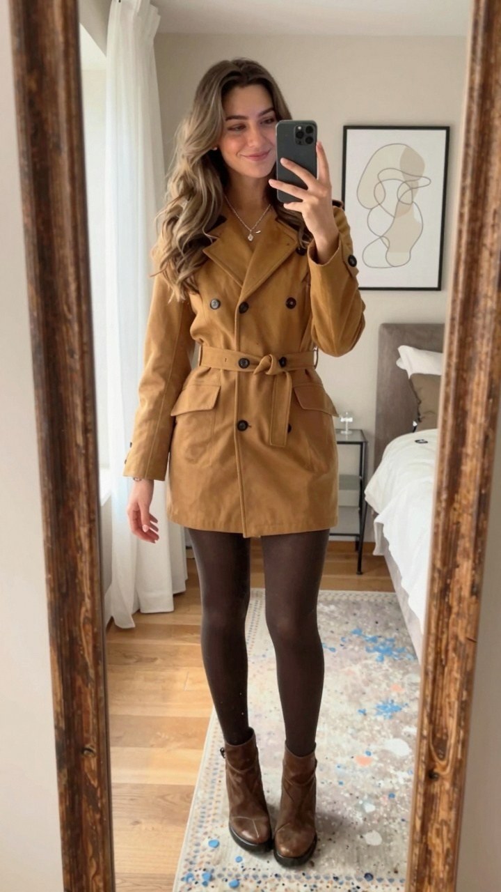 Selecting a Trench Coat to Match Tall Fall Boots