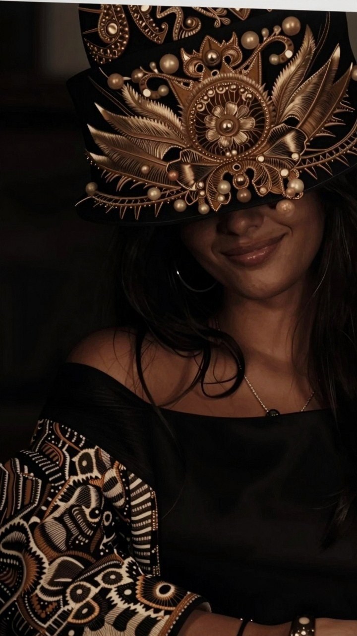Selecting Ornate Embroidered Hat Wallpapers for Mystery and Drama