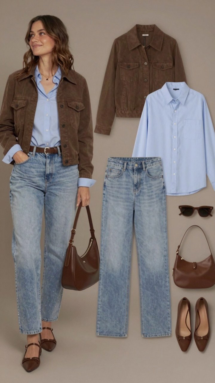 Styling a Suede Jacket with a Classic Button-Down