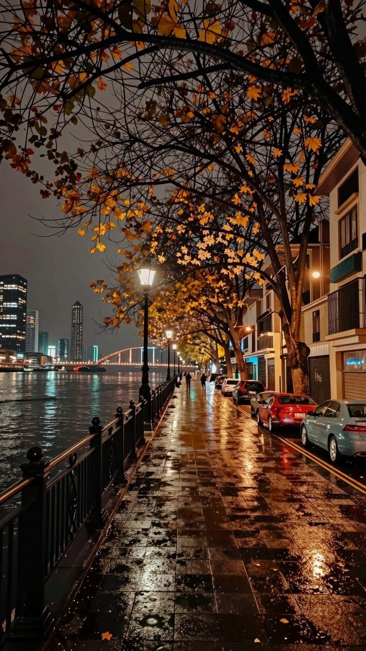Choosing Evening Street Light Autumn Wallpapers
