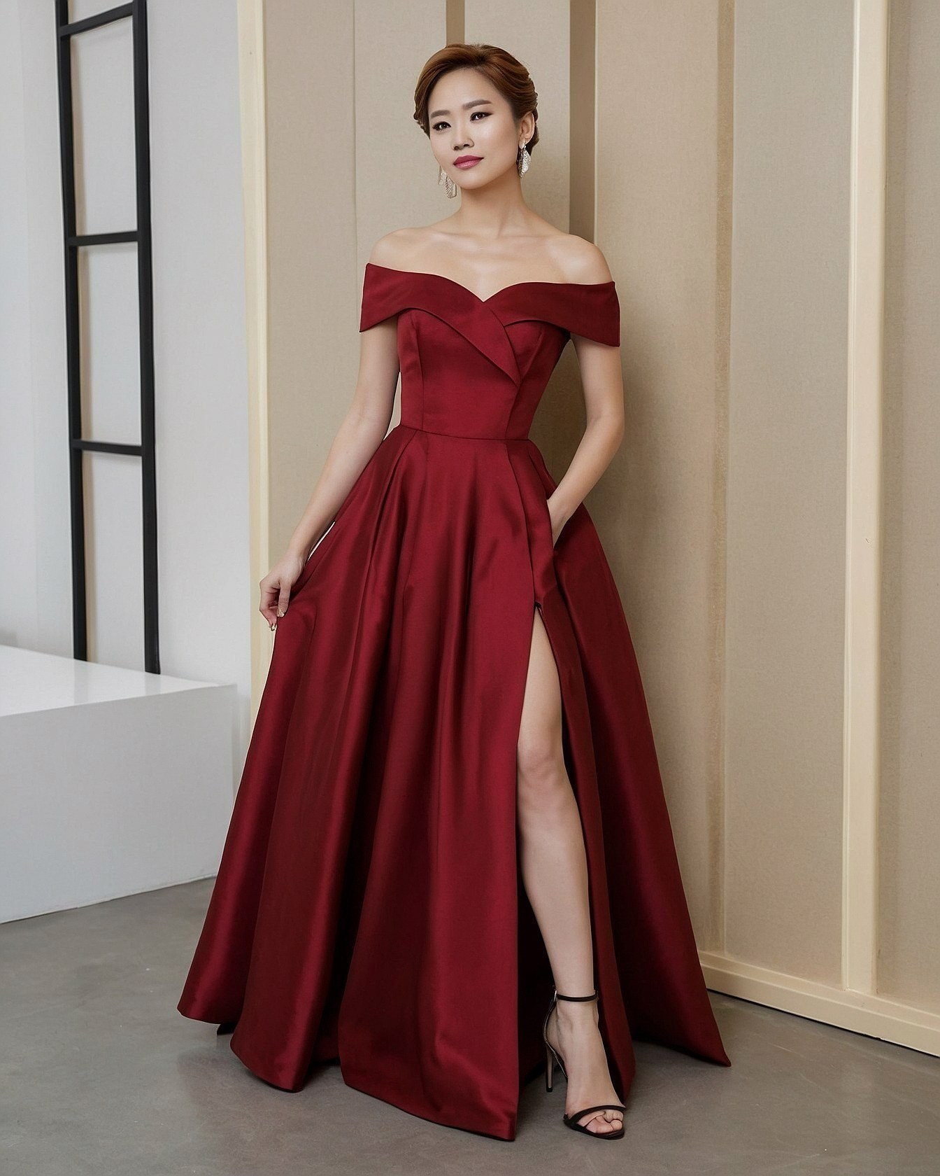 A Rich Burgundy Palette with Subtle Neutral Accents