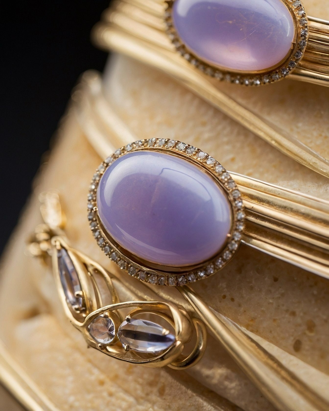 Lavender and Cream Hues with Delicate Gold Accents