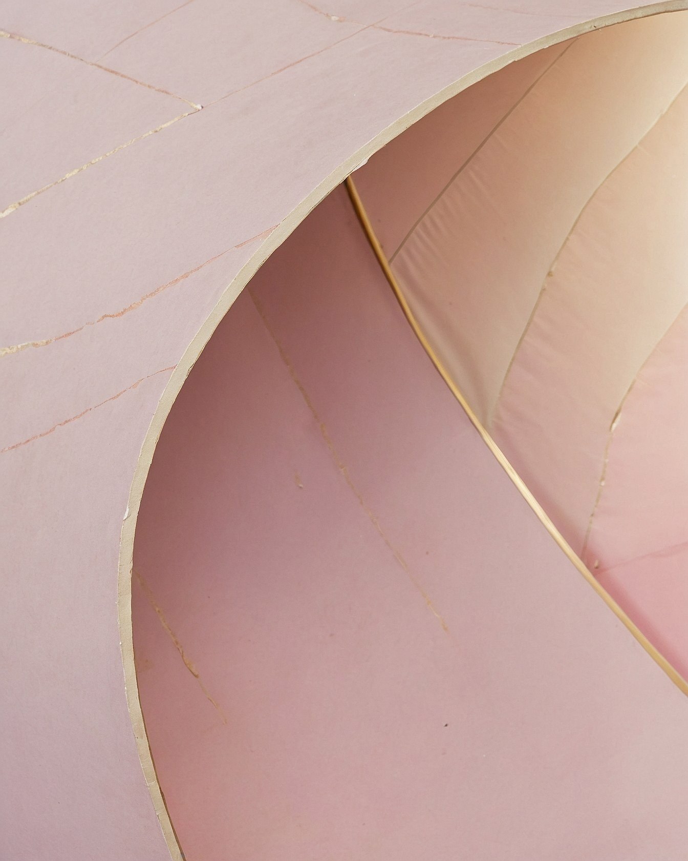 Abstract Swirls of Dusty Rose and Pale Peach