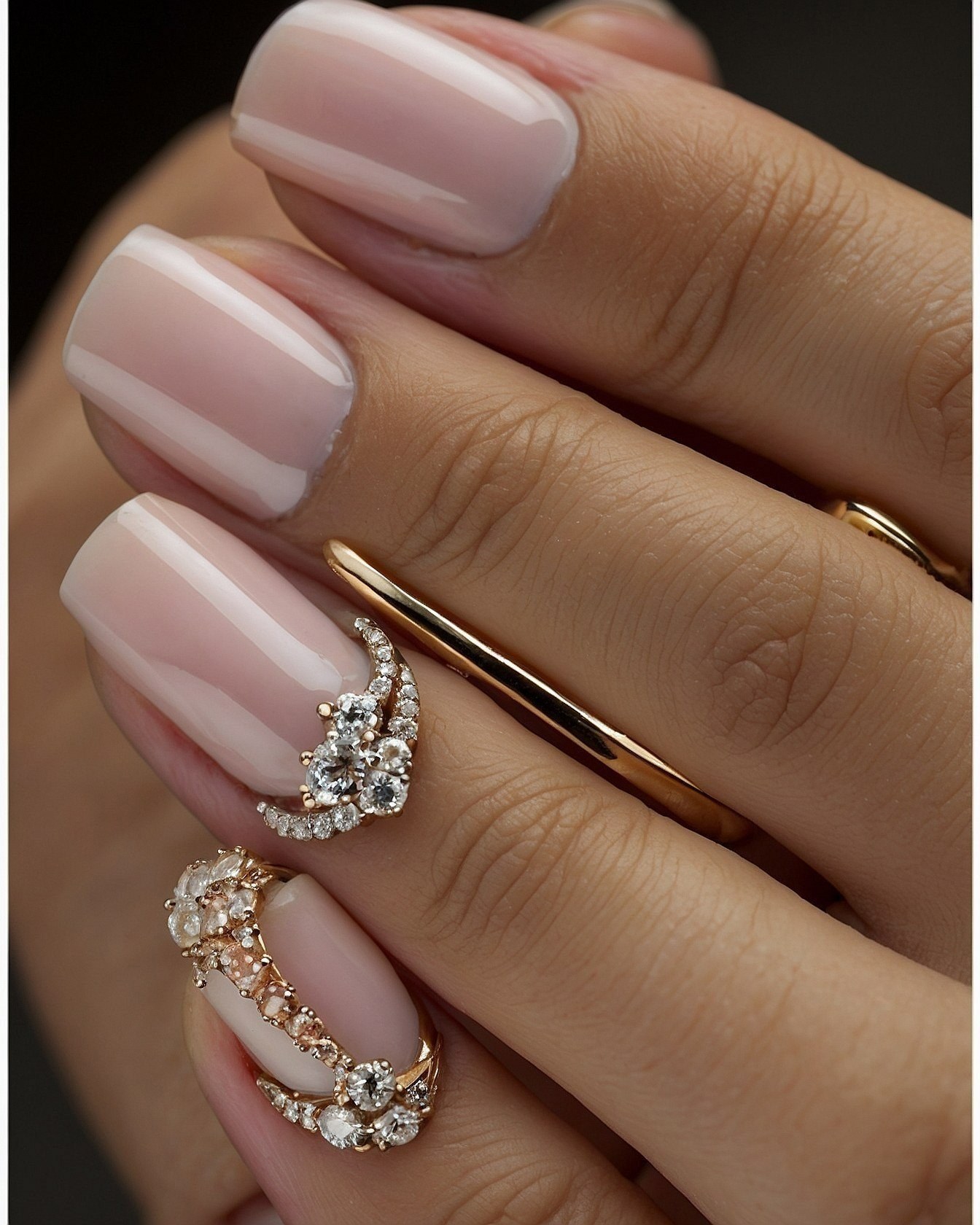 Soft Petal Pink with Rose Gold Embellishments