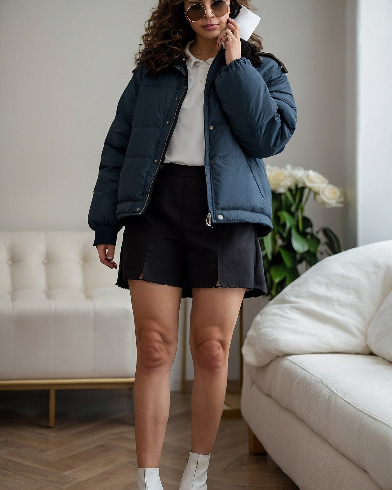 Dark Navy and Crisp White Together