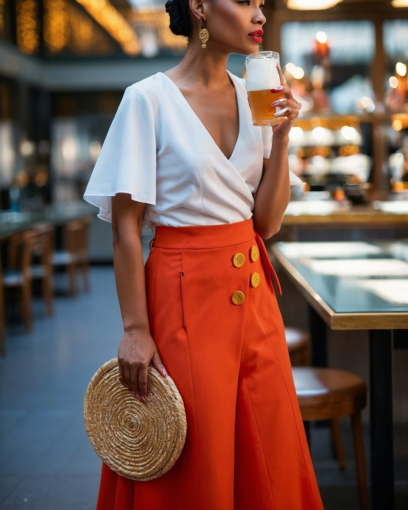 Juxtaposing Bold Tangerine with Crisp White