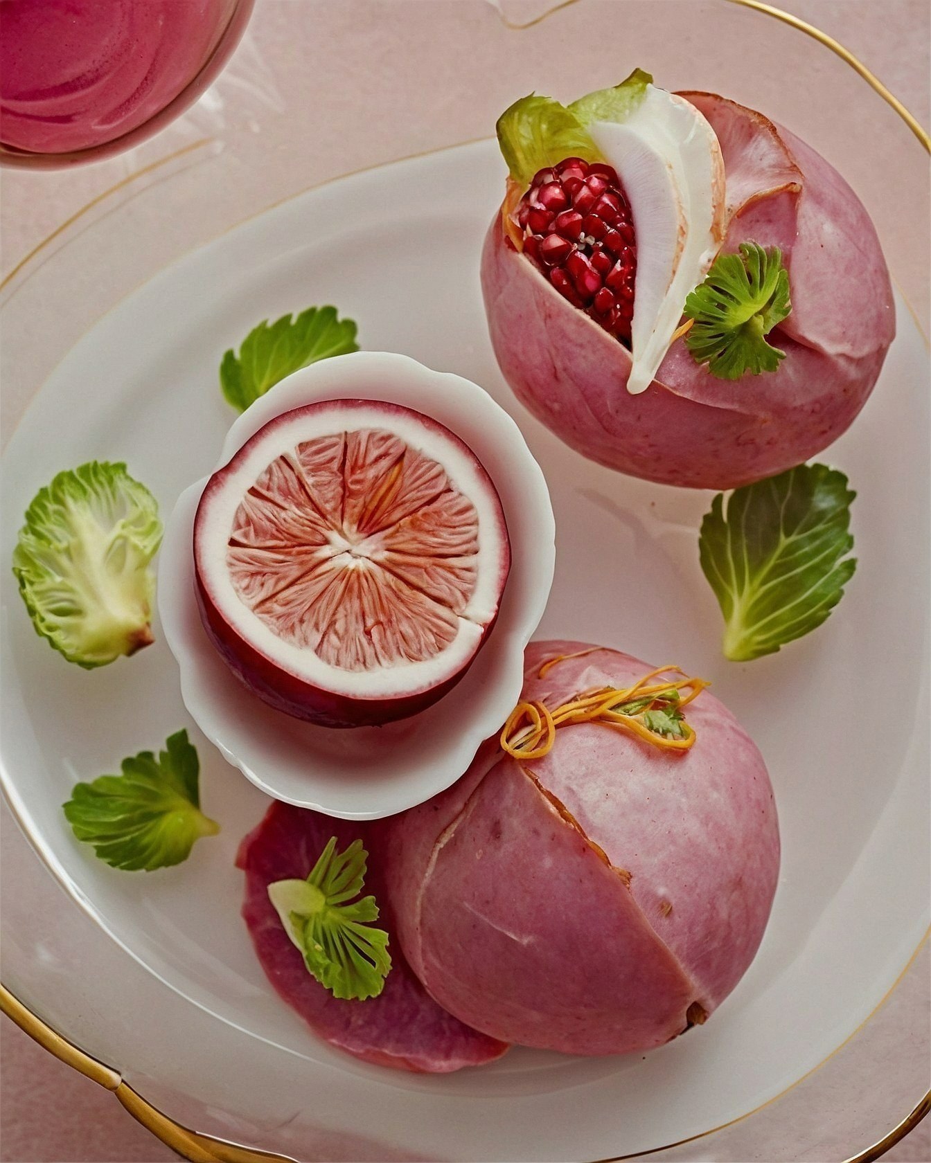 A Close Look at the Delicate Pink and Green Platter