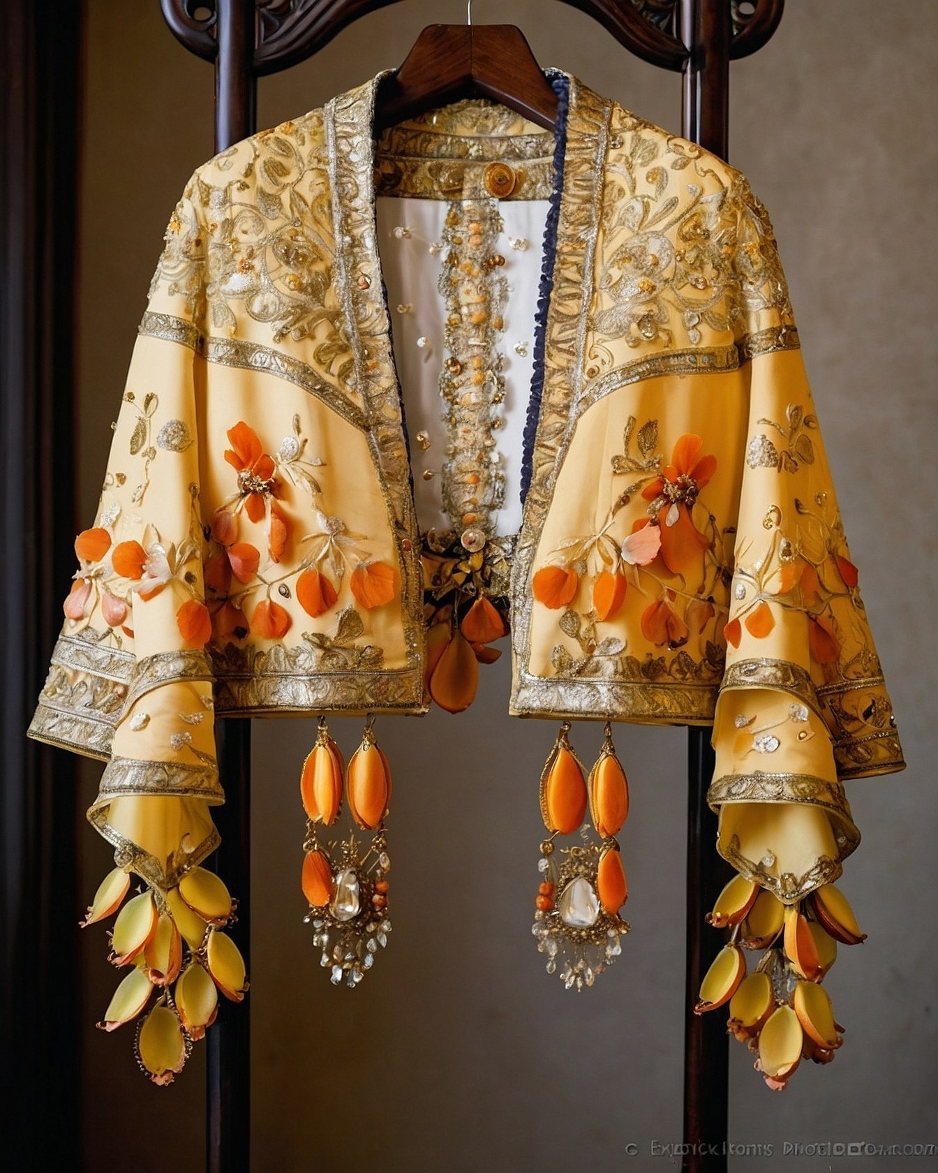 A Symphony of Saffron and Coral Hues