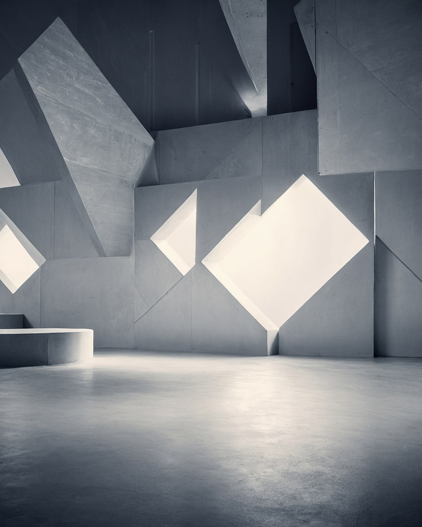 Monolithic Forms Bathed in Natural Light
