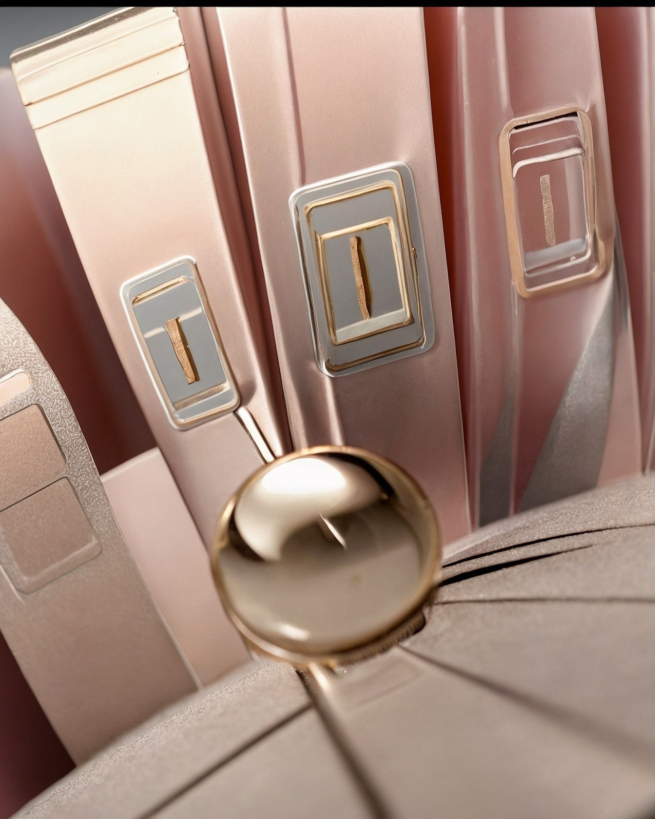 Soft Rose Gold and Cool Taupe Accents
