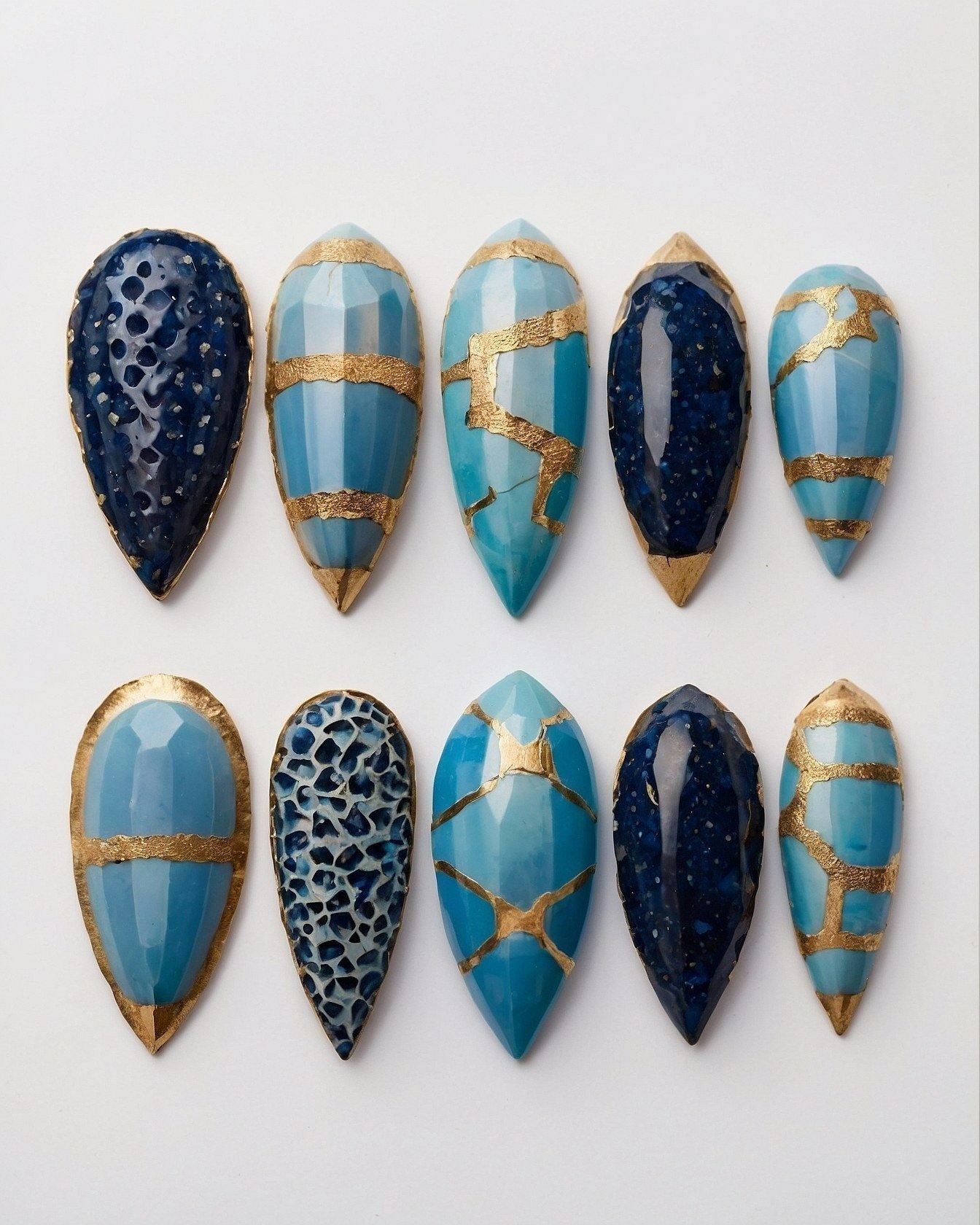 Varying Blues Meet Luxe Gold Accents