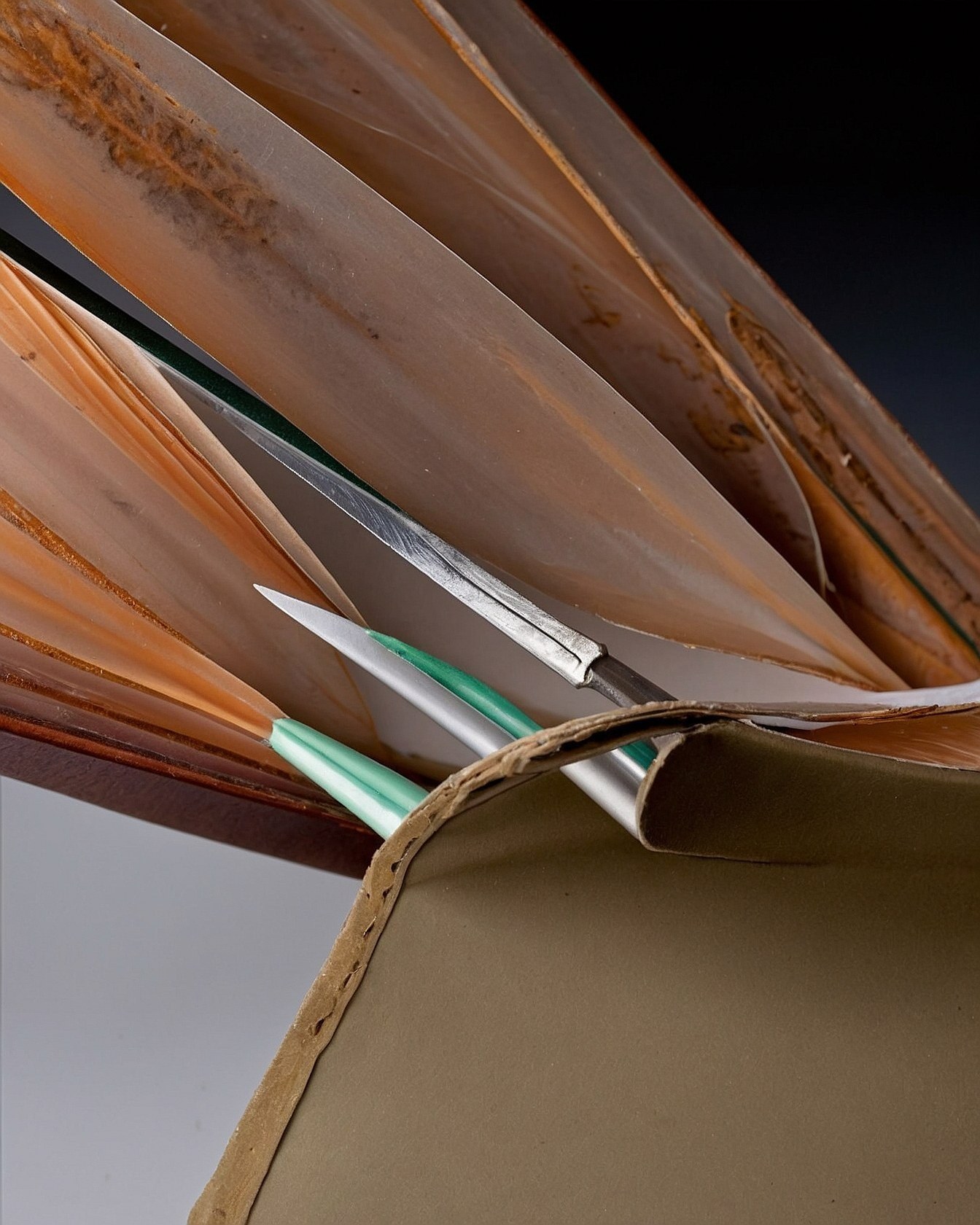 Warm Taupe and Amber Hues Abstract
