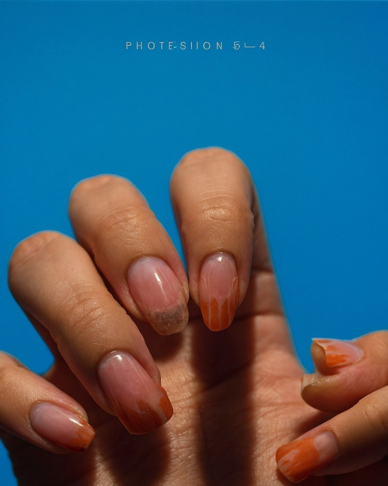 Warm Terracotta and Amber French Tips