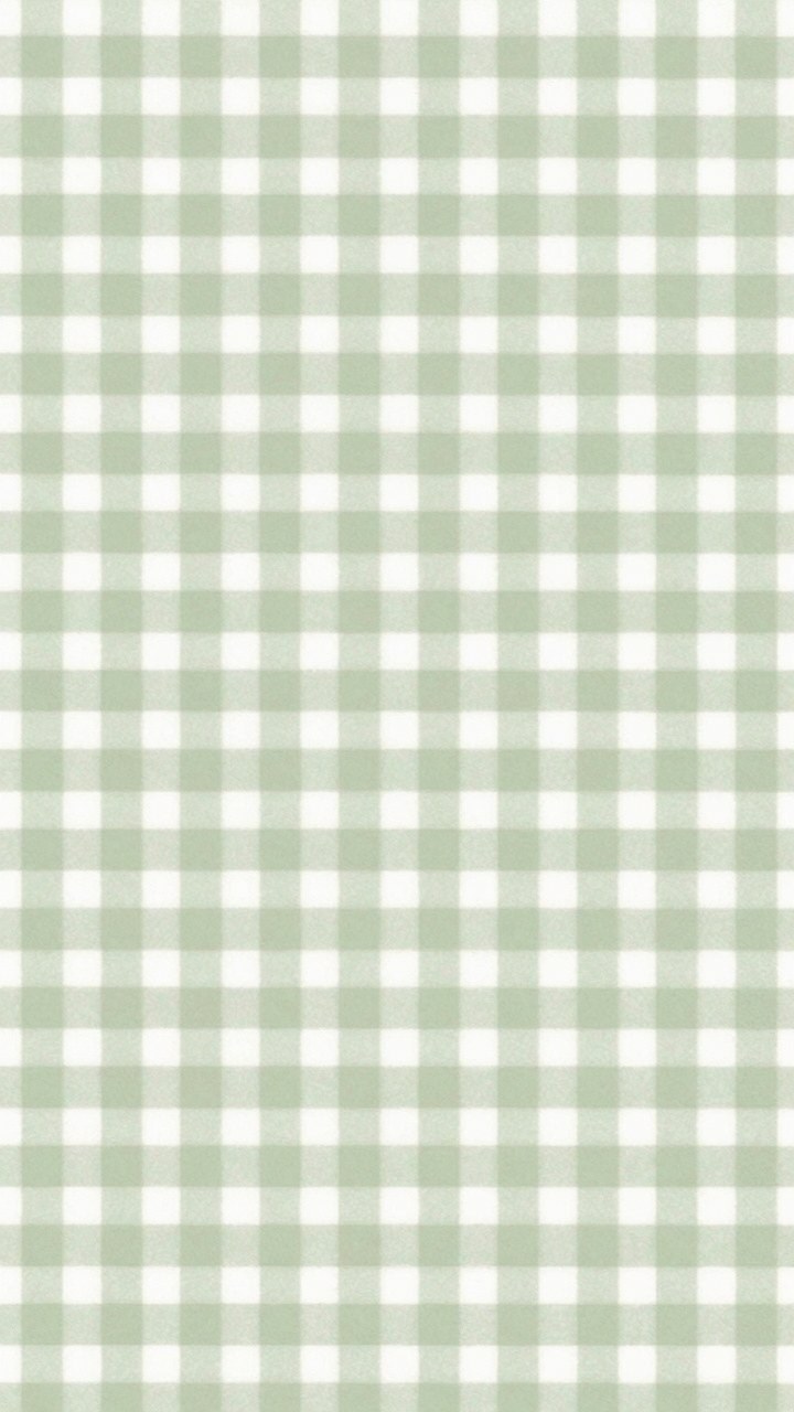 Caring for Gingham Checkered Green Poster Paper Walls