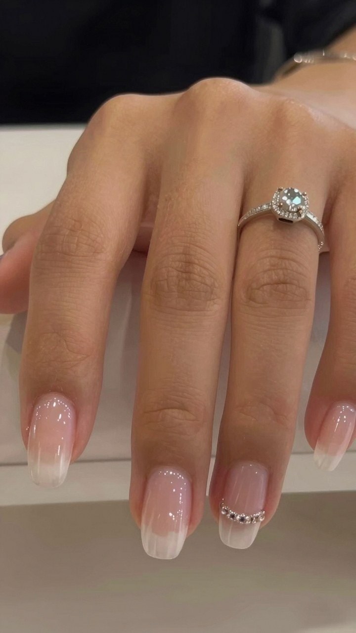 Adding Delicate Gemstone Detail to SNS French Manicures