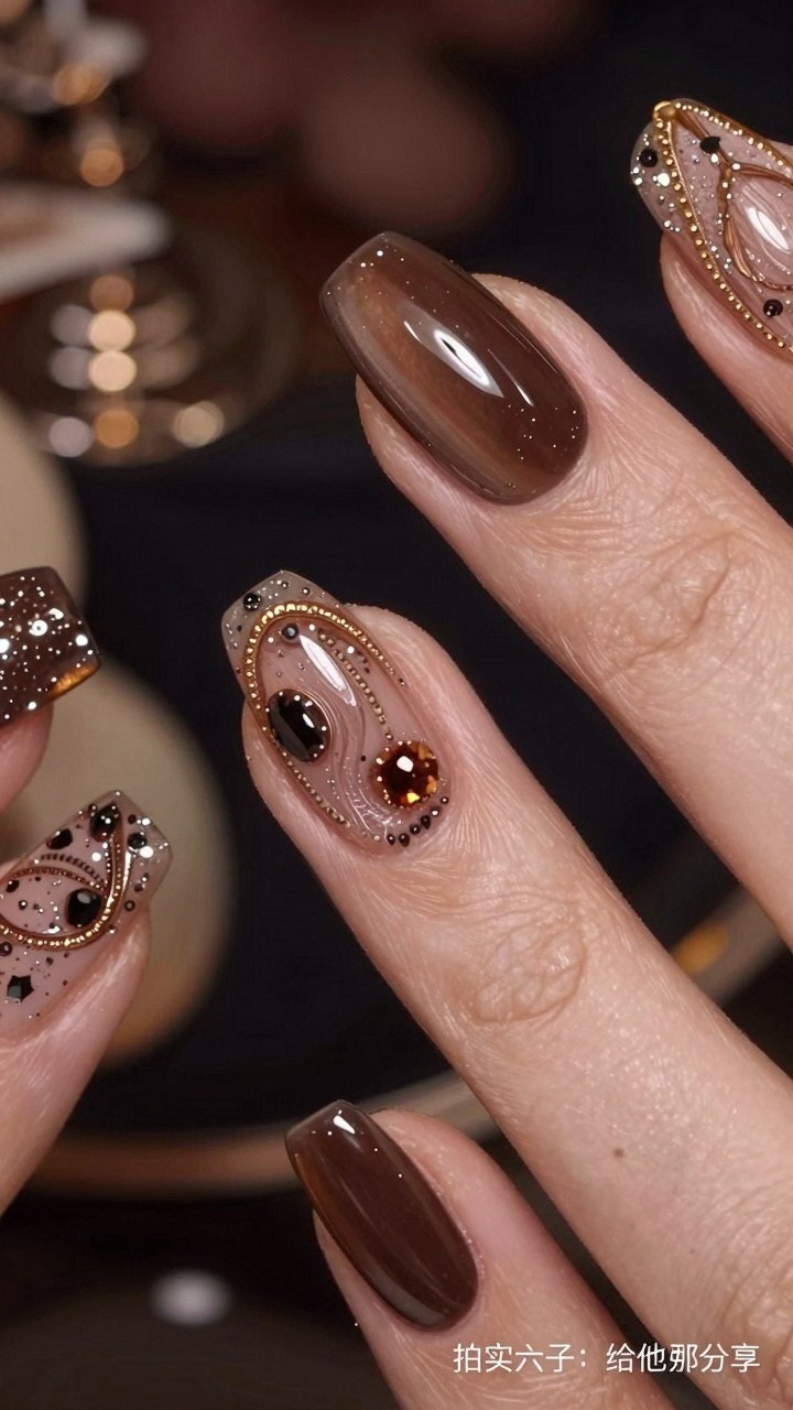 Maintaining Embellished Pumpkin Press On Nails All Season