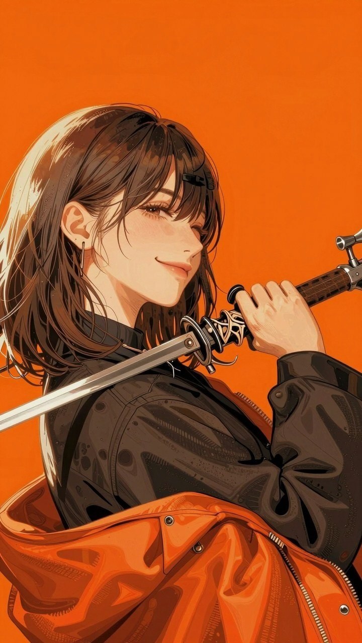 Modern Samurai Geisha Character Wallpapers for Mobile Screens