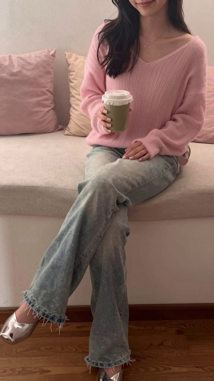 Styling Soft Knit Sweaters With Relaxed Denim