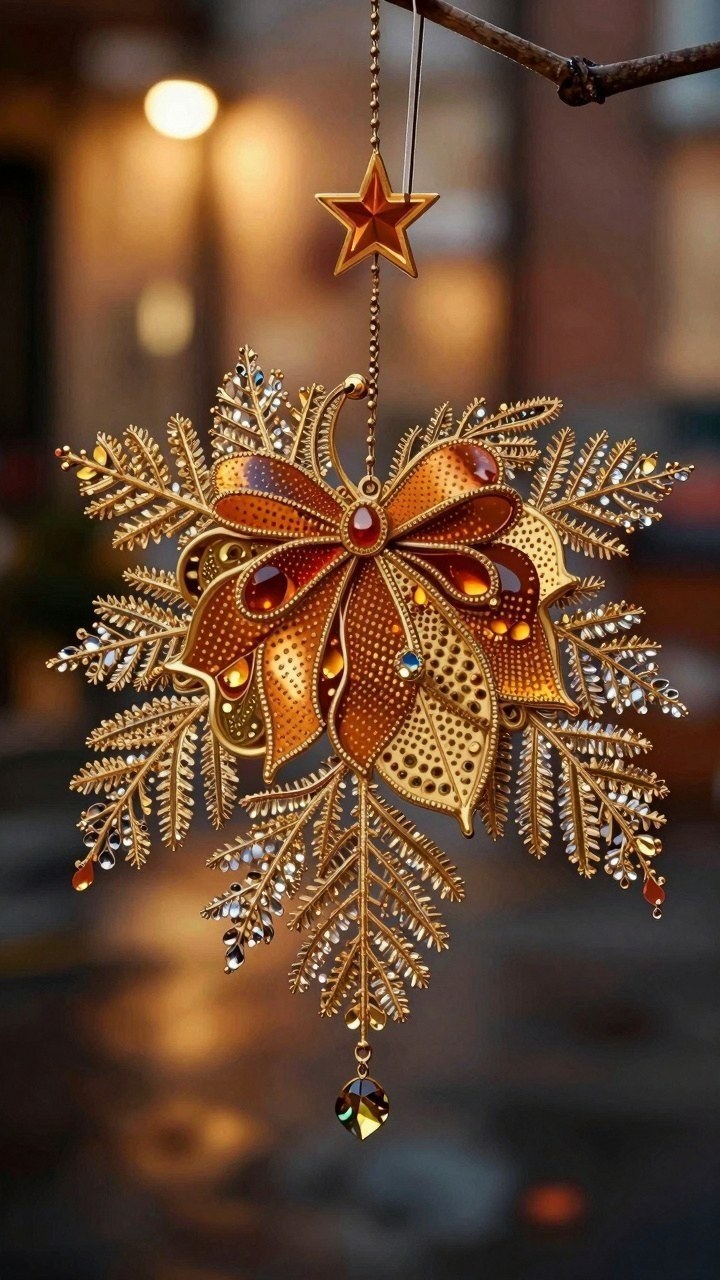 Styling Winter Leaf Ornament Lockscreen Wallpapers