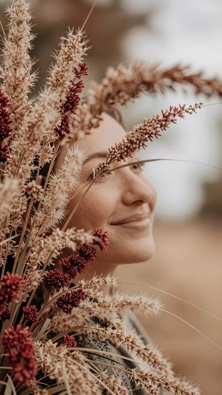 Styling Autumn Grass Wallpapers With Phone Widgets