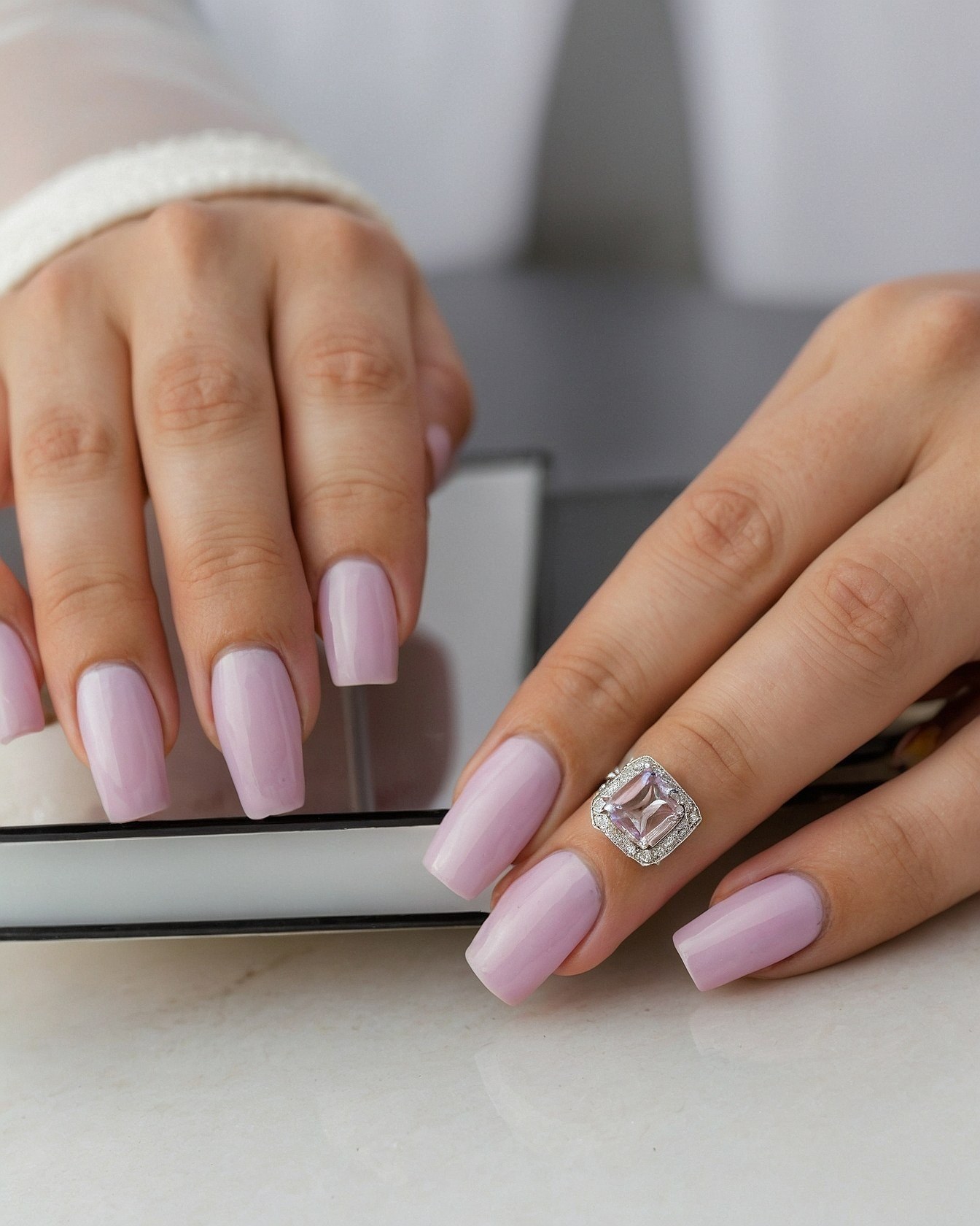 Modern French Tips Meeting Vintage Adornment