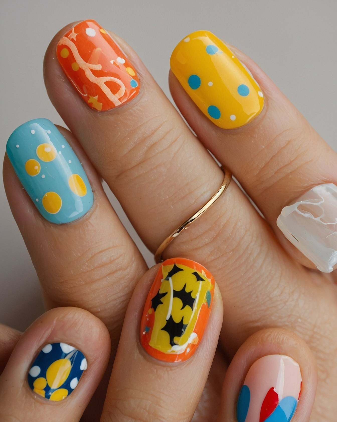 Whimsical Character Designs on Sculptural Nails