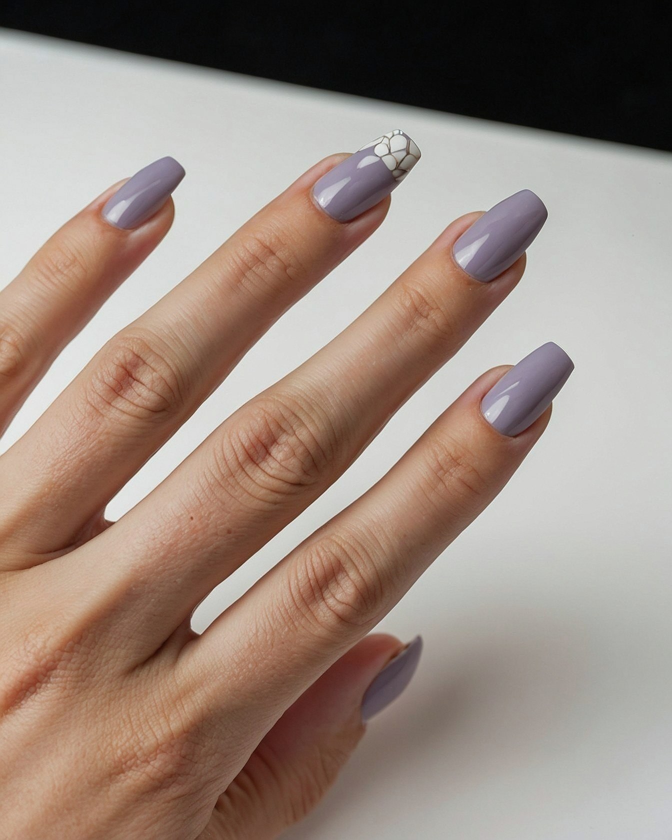 Monochromatic Lavender with a Textured White Accent