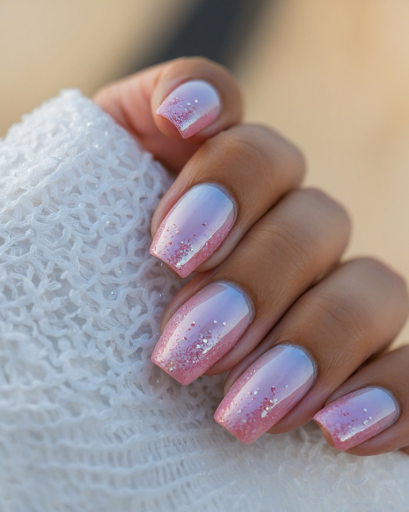Juxtaposition of Cozy Knit and Sparkle