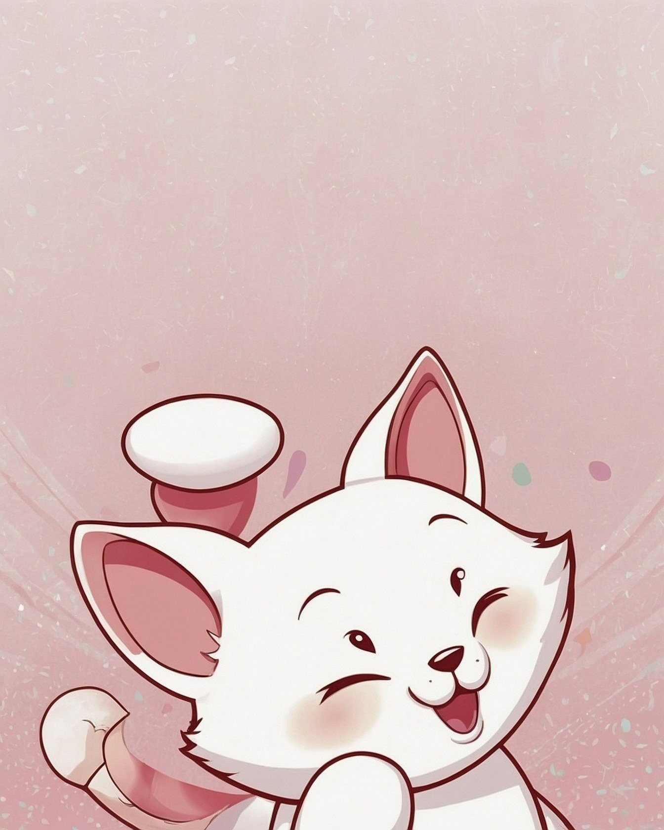 A Cheerful Kitty Pops with Bright Energy