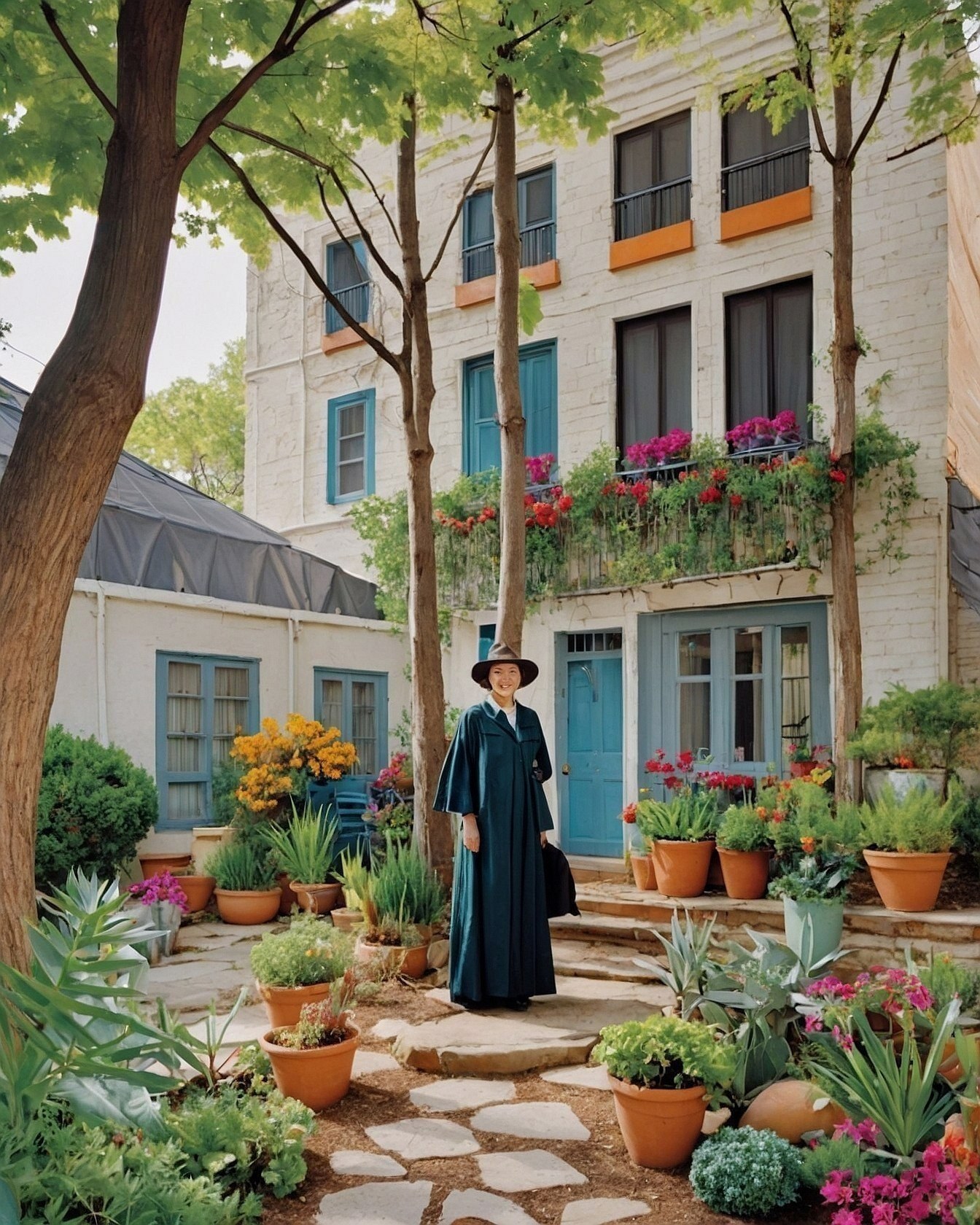 Traditional Architecture Meets Lush Courtyard Garden