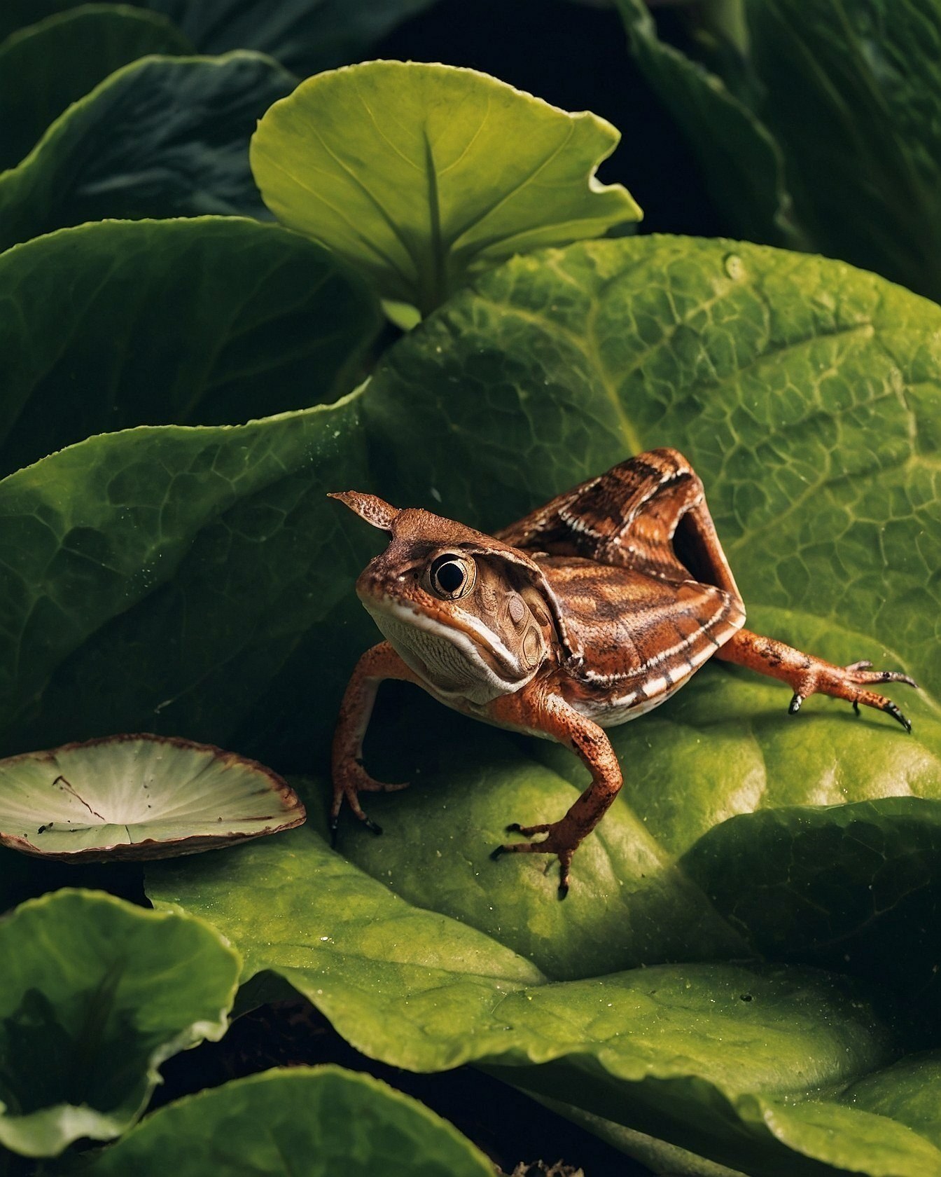 A Horned Lizard Amidst Verdant Leaves