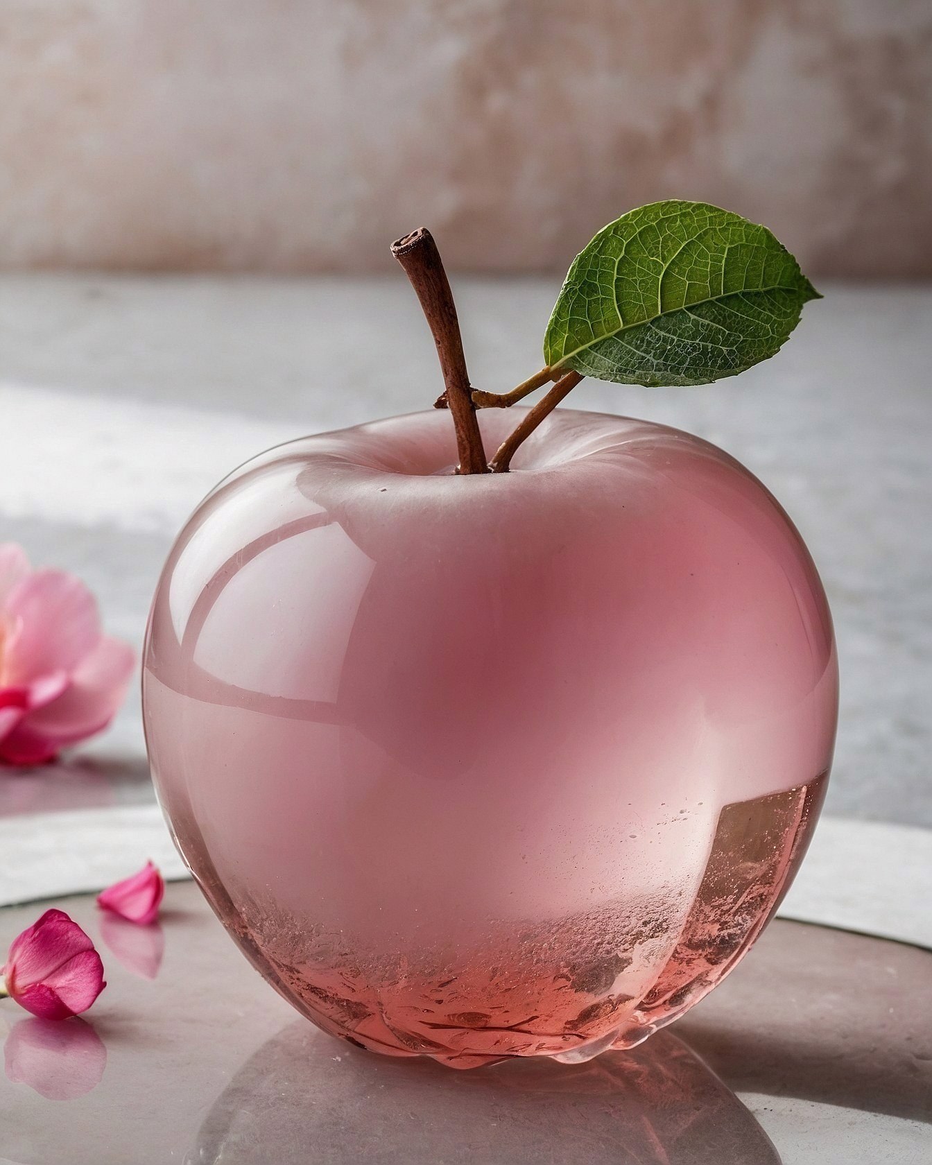 Polished Pink Apple Meets Textured Base