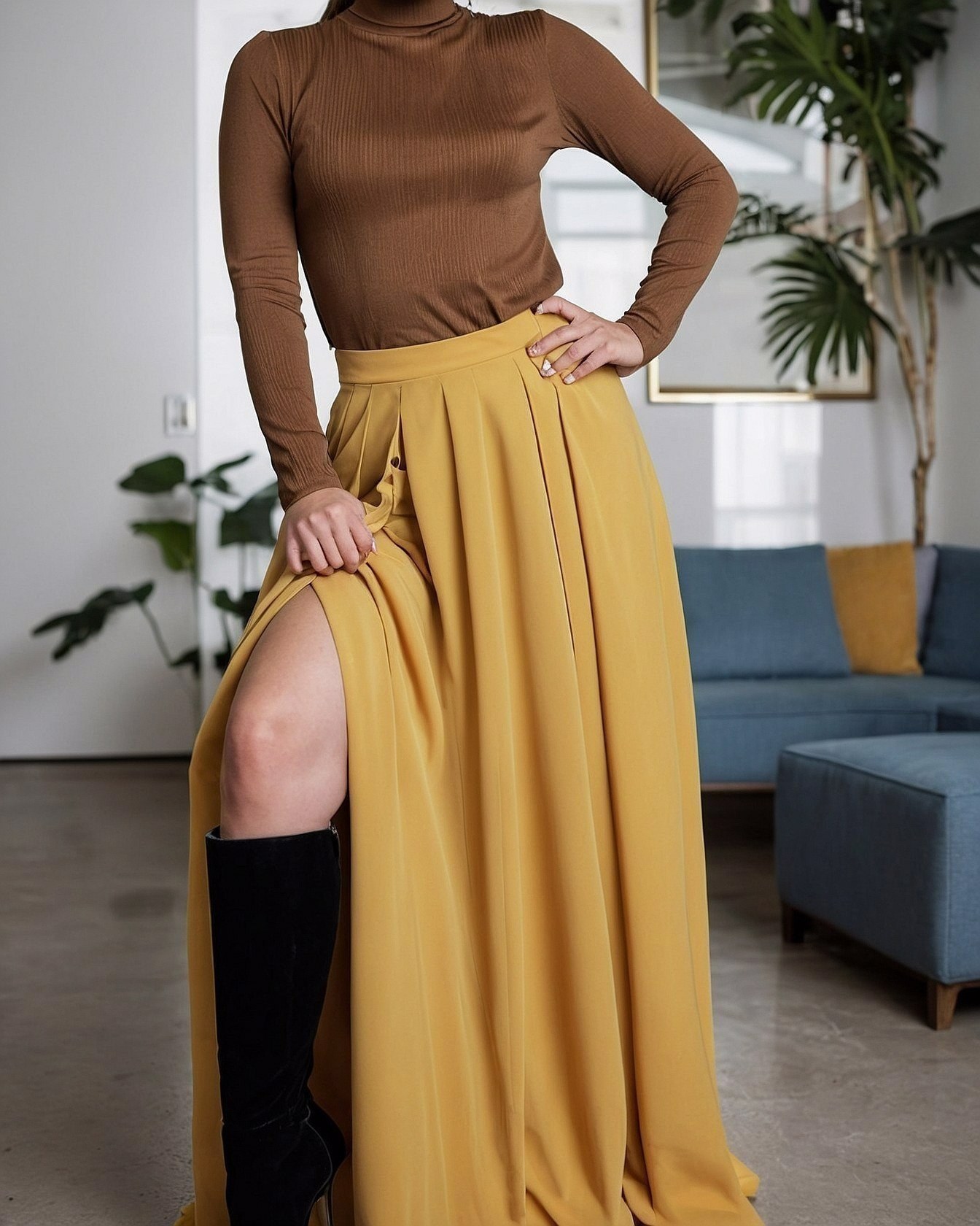 Grounded Earth Tones Meet Bold Silhouette
