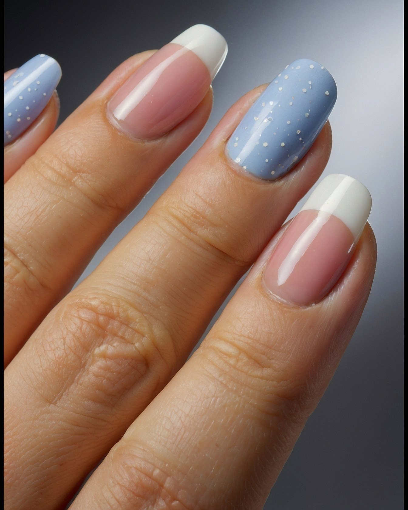 French Manicure Meets Playful Polish