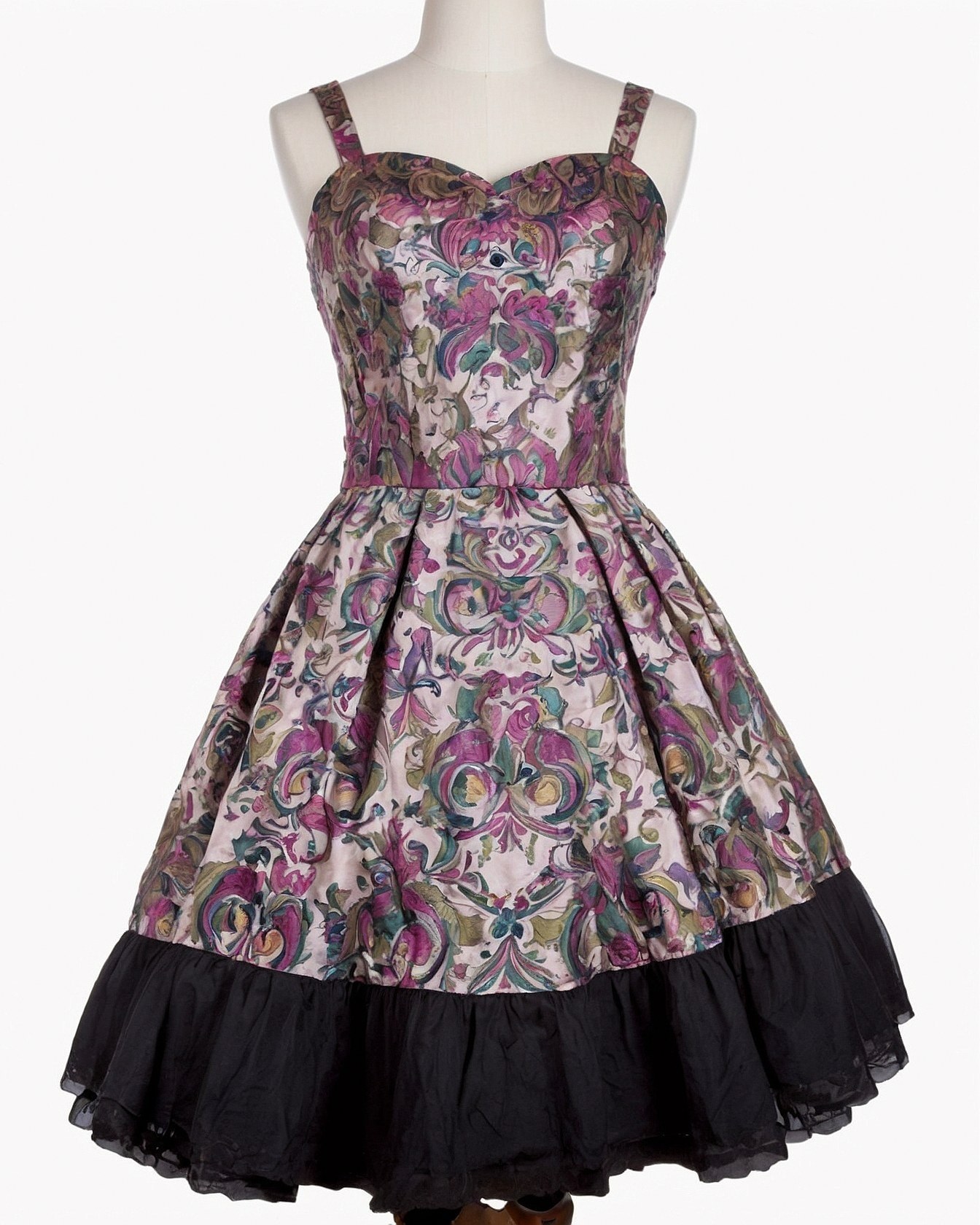 Opulent Brocade Meets Ethereal Tulle Hem