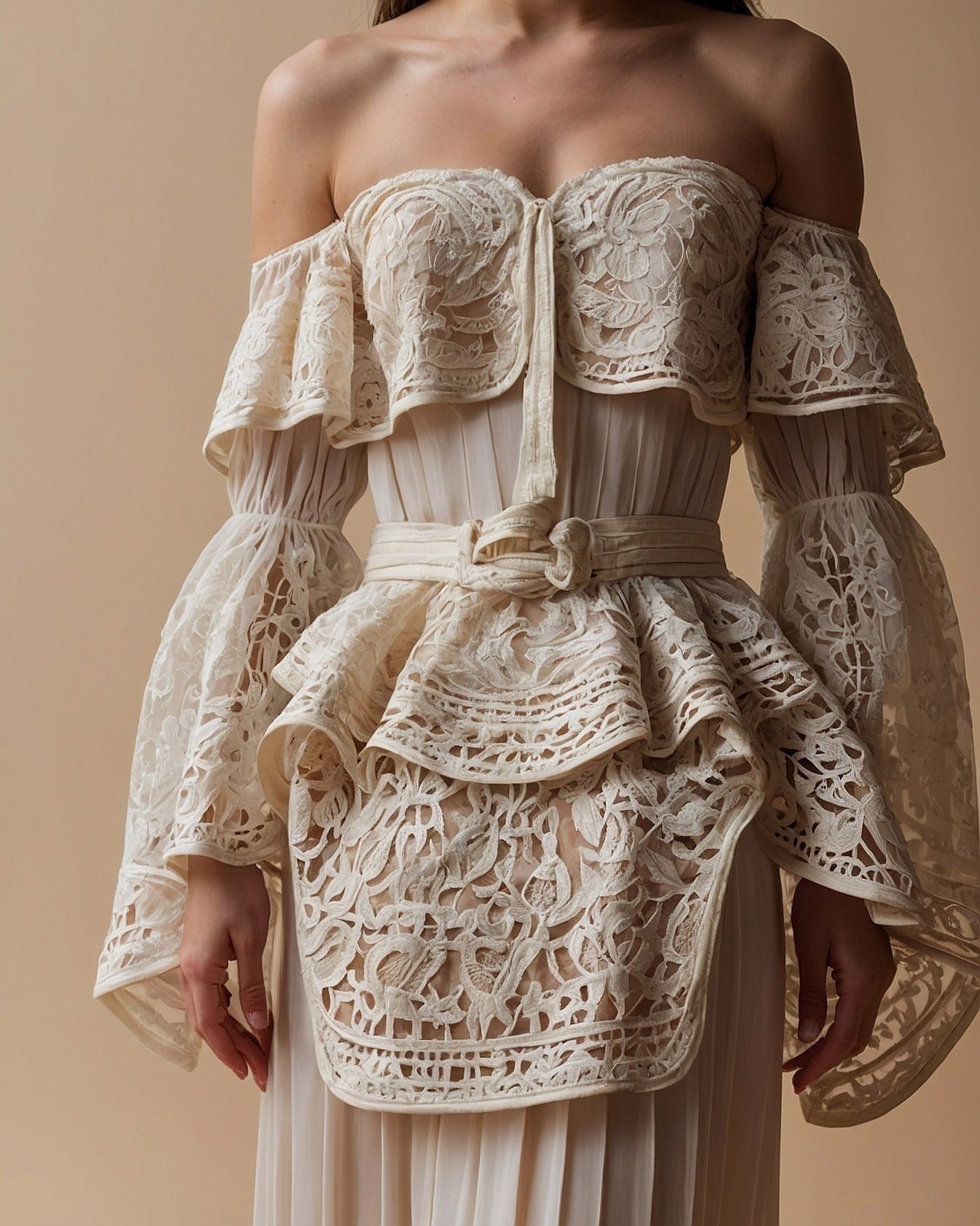 A Structured Bodice Meets Flowing Lace
