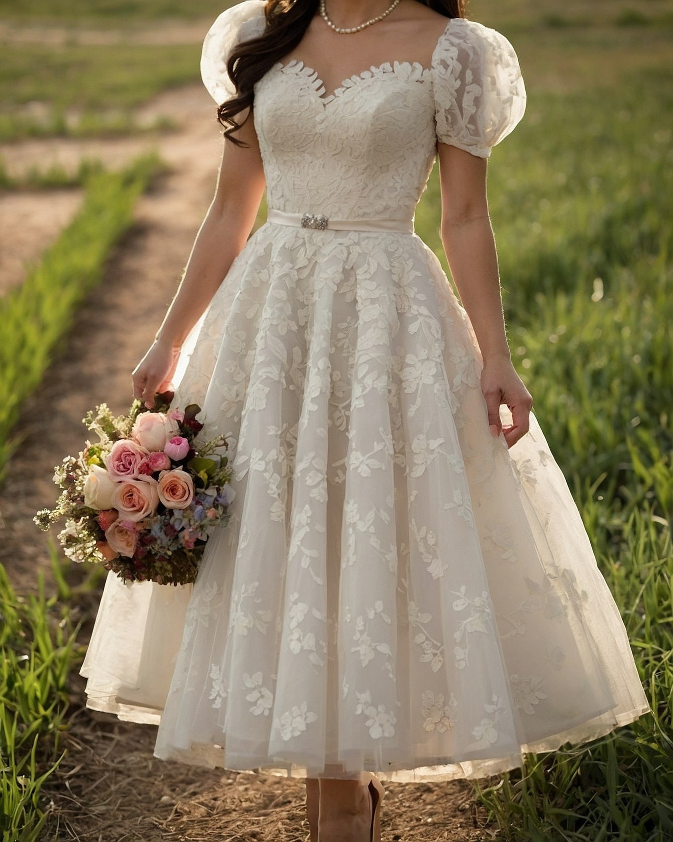Contrasting Textures in a Garden Bridal Portrait