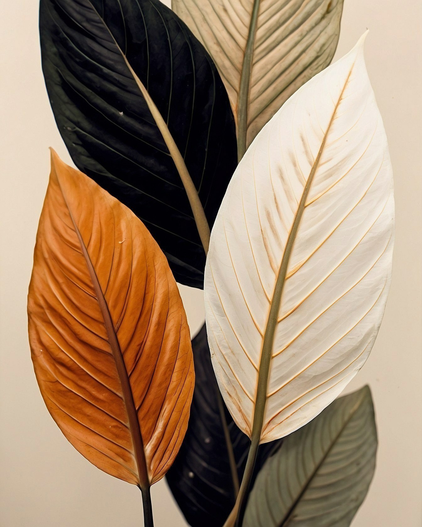 Bold Leaf Contrast with Unexpected Palette
