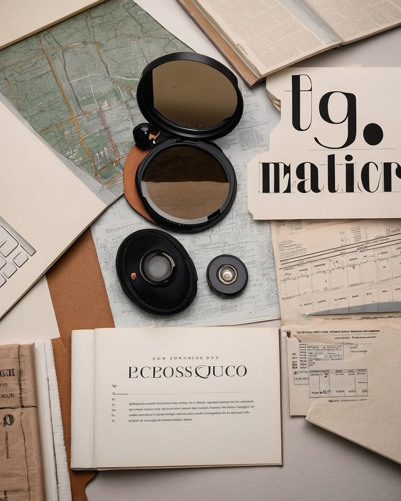Vintage Maps Meet Modern Makeup Compacts