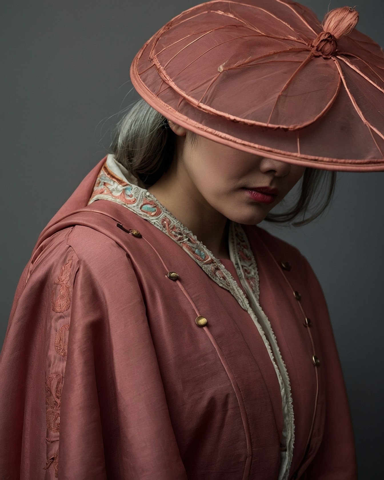 Vintage opulence meets modern subtlety in muted rose