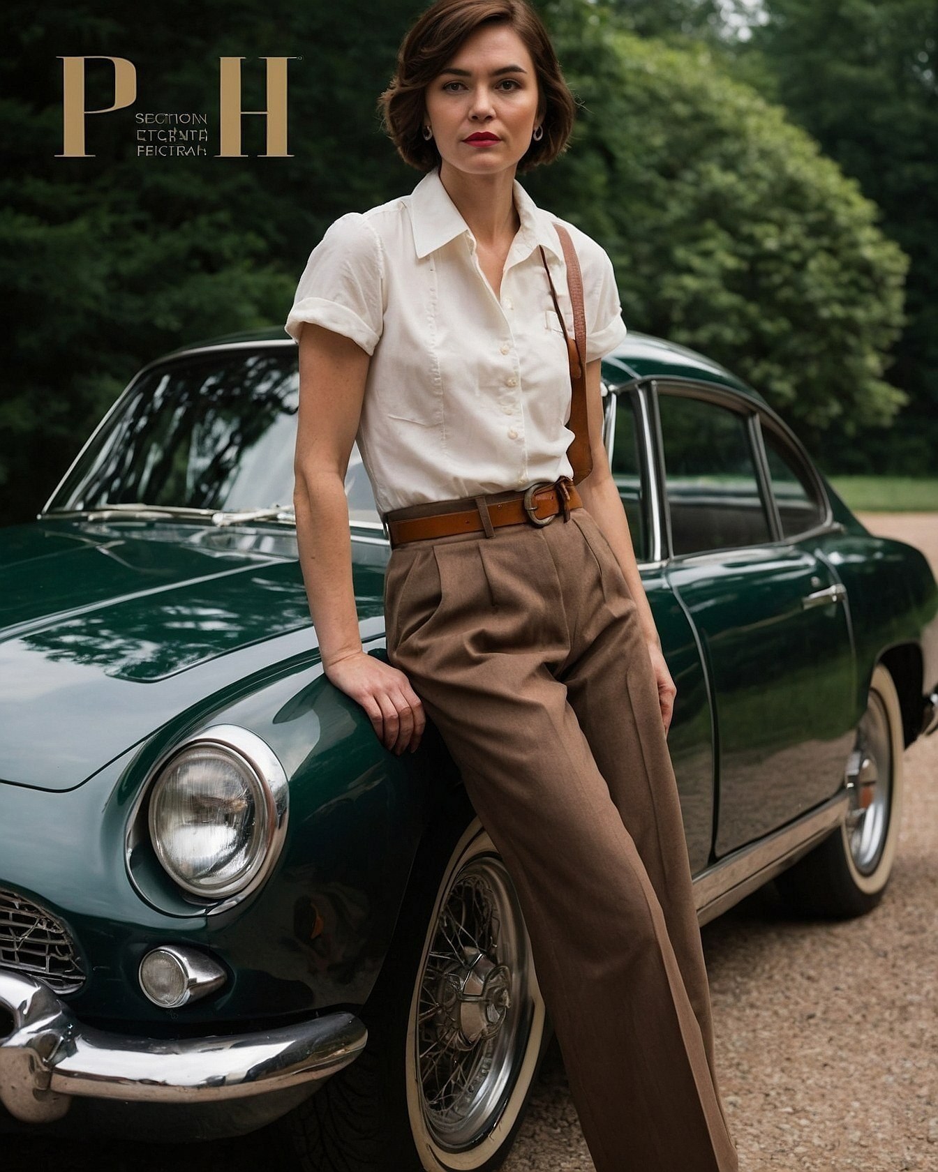 Retro Style With A Classic Green Car
