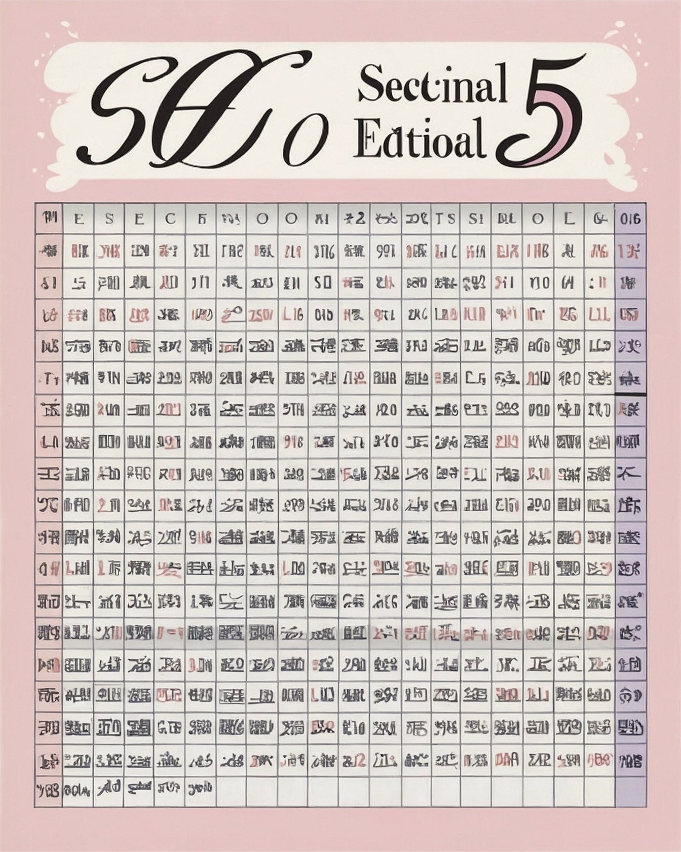 Structured Grid Meets Whimsical Script
