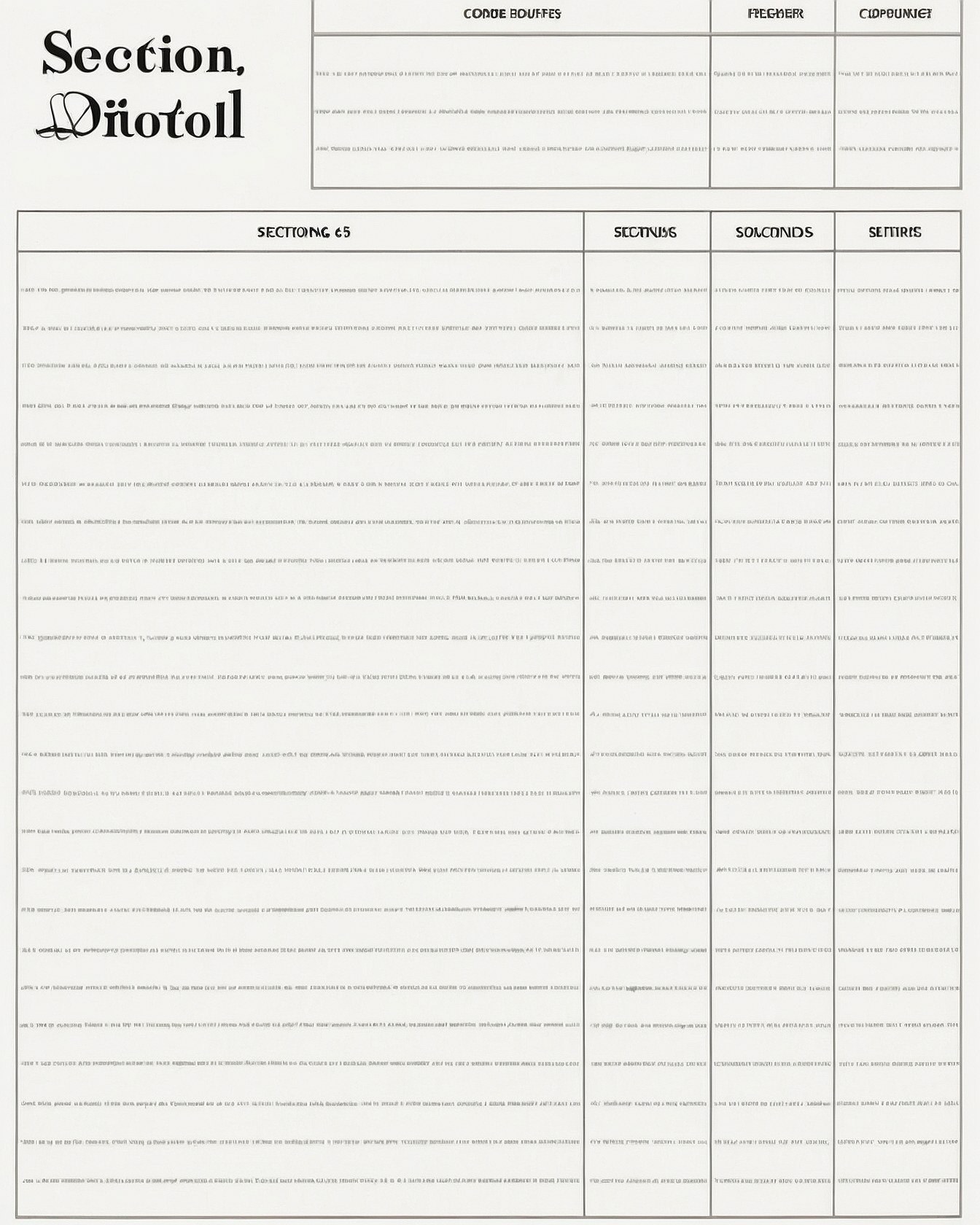 Structured Layouts and Detailed Tables
