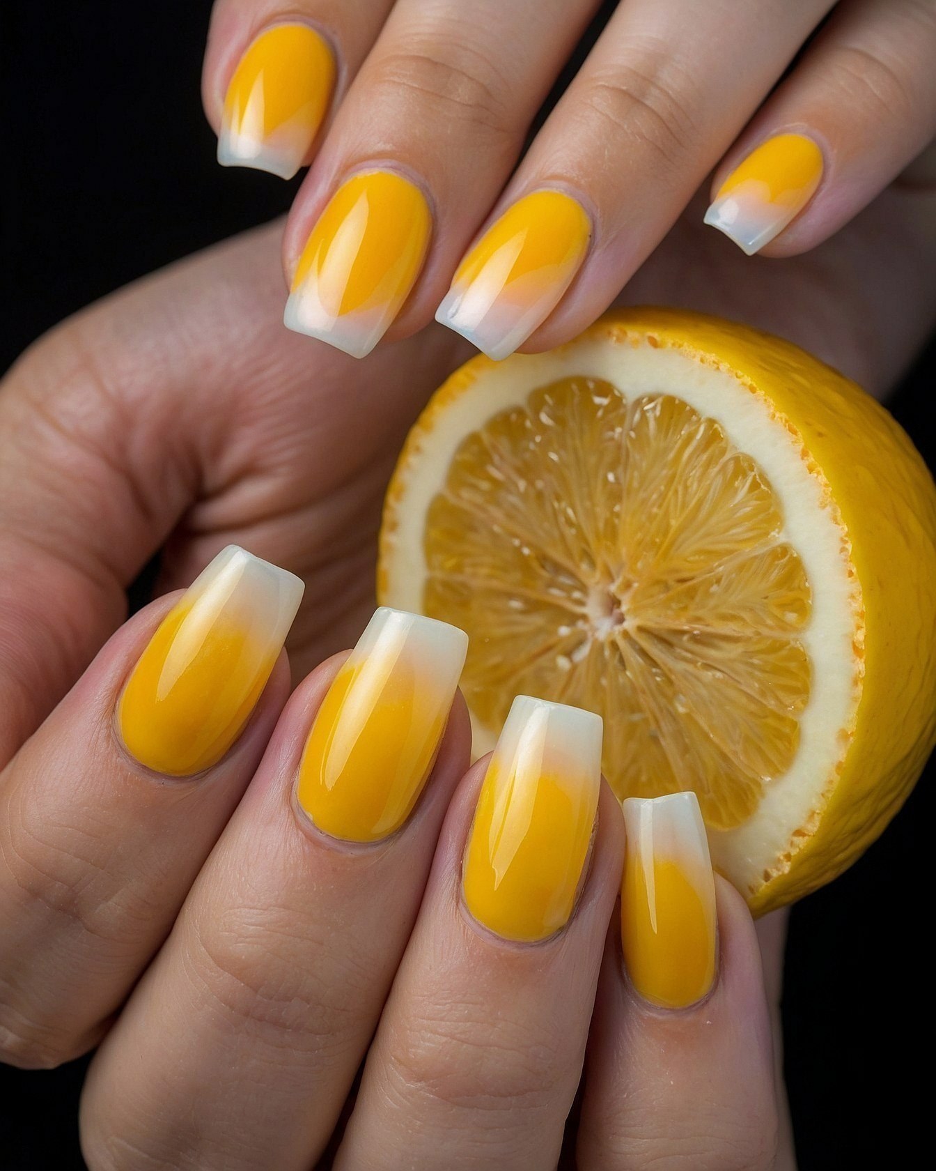 Sunny Ombre Meets Citrus Zest Detail