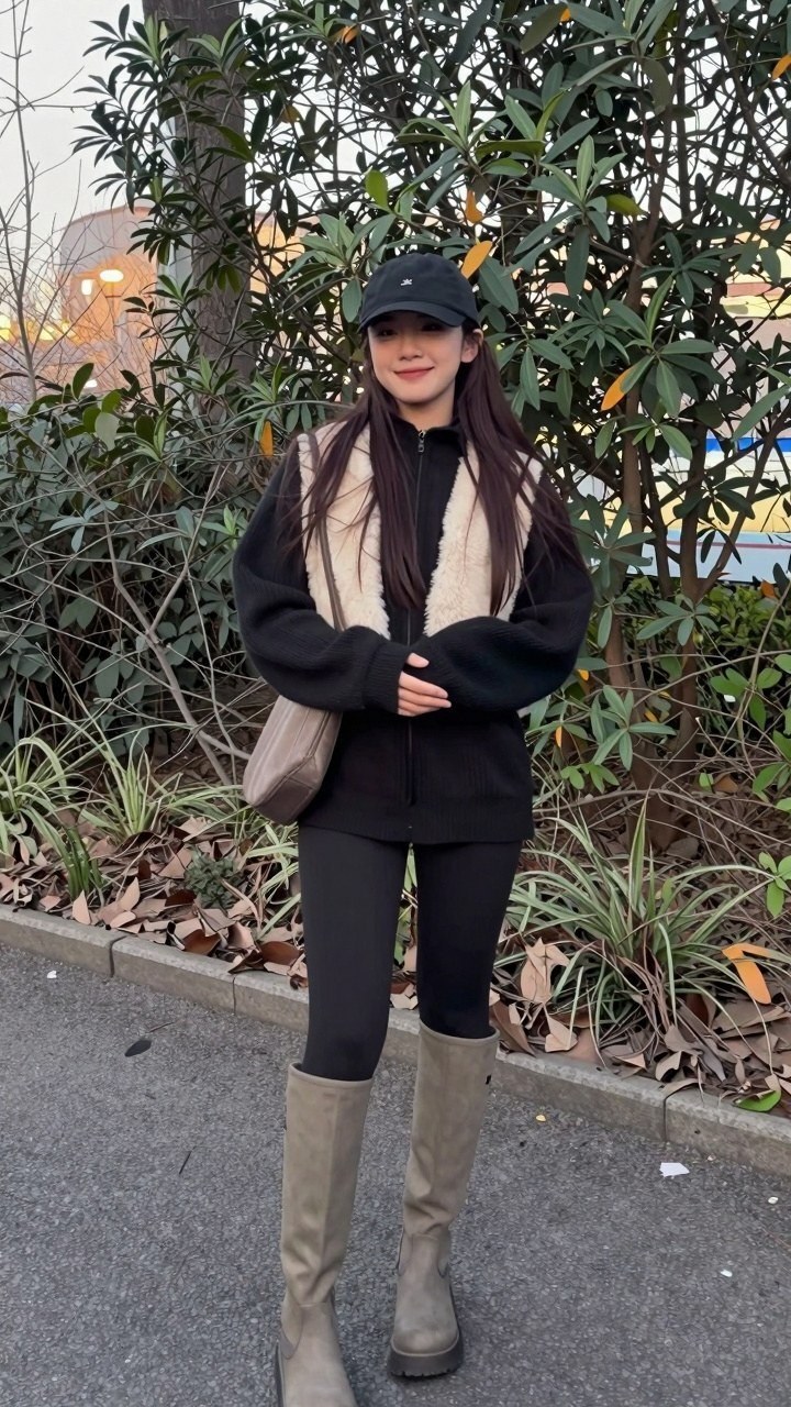 Adding Contrast With A Two Tone Puffer Vest