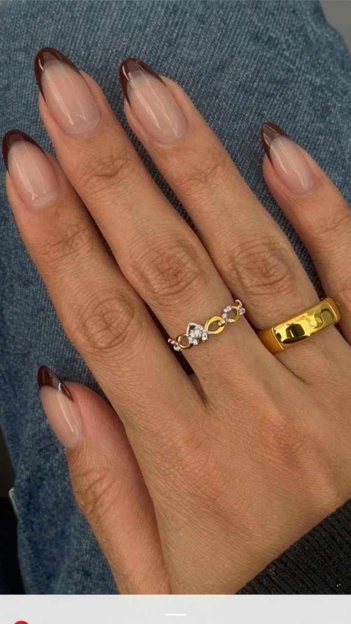 Styling Deep Wine Tips With Gold Rings